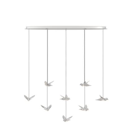 Eglo - LED Stmievateľný luster na lanku 8xLED/4,2W/230V 3000K lesklý chróm