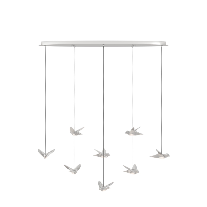 Eglo - LED Stmievateľný luster na lanku 8xLED/4,2W/230V 3000K lesklý chróm