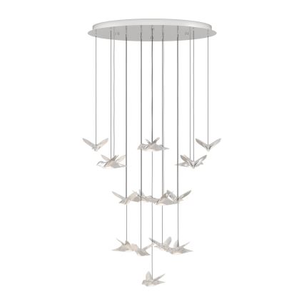 Eglo - LED Stmievateľný luster na lanku 17xLED/3W/230V 3000K lesklý chróm