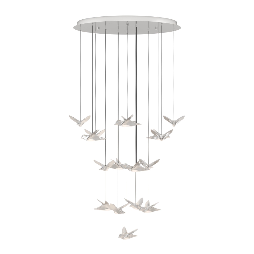 Eglo - LED Stmievateľný luster na lanku 17xLED/3W/230V 3000K lesklý chróm
