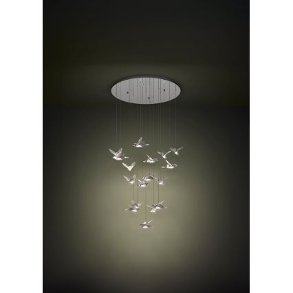 Eglo - LED Stmievateľný luster na lanku 17xLED/3W/230V 3000K lesklý chróm