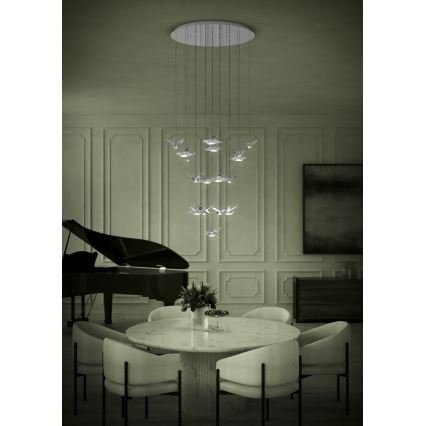 Eglo - LED Stmievateľný luster na lanku 17xLED/3W/230V 3000K lesklý chróm