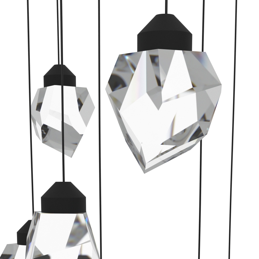 Eglo - LED Stmievateľný luster na lanku 17xLED/3W/230V 3000K čierna/číra