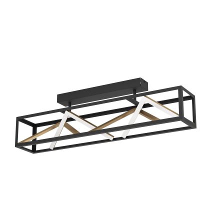 Eglo - LED Stmievateľný prisadený luster LED/45W/230V 2700-6500K čierna/zlatá + diaľkové ovládanie