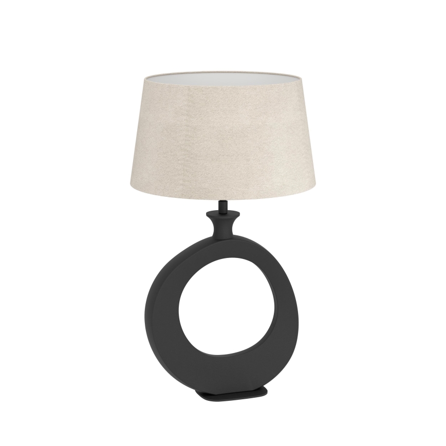 Eglo - Stolná lampa 1xE27/60W/230V 52,5 cm čierna/krémová