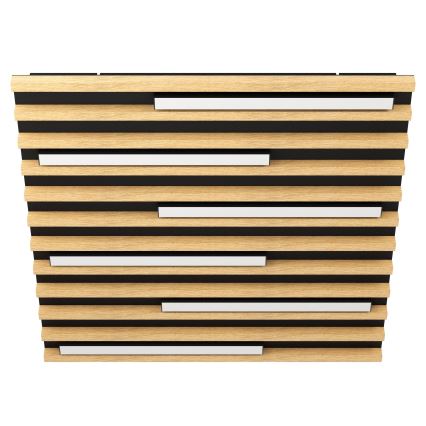 Eglo - LED Stmievateľné stropné svietidlo 6xLED/8,5W/230V 3000K 57,5x57,5 cm hnedá