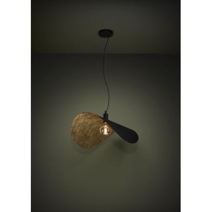 Eglo - Luster na lanku 1xE27/40W/230V 80 cm čierna/zlatá