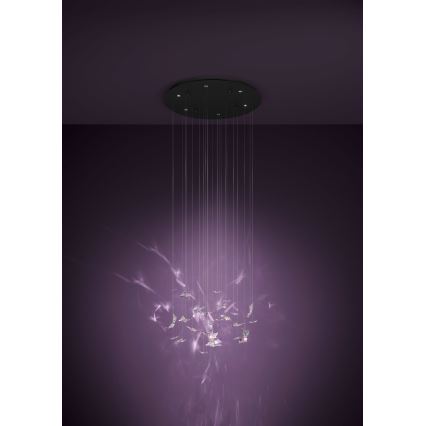 Eglo - LED stmievateľný luster na lanku 6xLED/4,2W/230V čierna/priehľadná