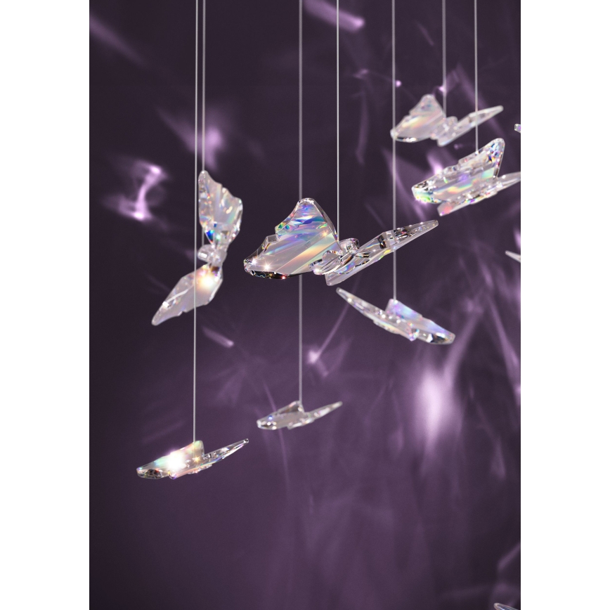 Eglo - LED stmievateľný luster na lanku 6xLED/4,2W/230V čierna/priehľadná