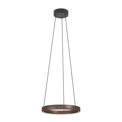 Eglo - LED stmievateľný luster na lanku so snímačom pohybu 2xLED/25W/230V 2200-6500K pr. 80 cm hnedá
