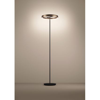 Eglo - LED Stmievateľná stojacia lampa s pohybovým senzorom 2xLED/19W/230V 2200-6500K hnedá