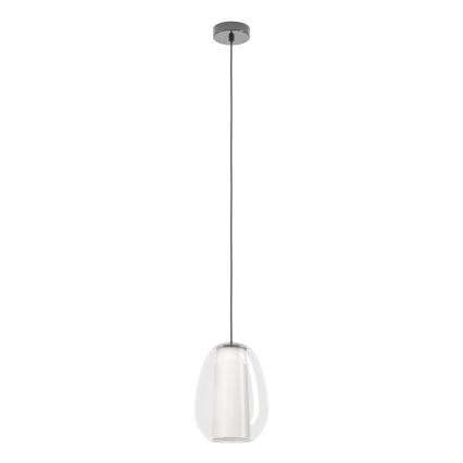 Eglo - stmievateľný LED luster na lanku LED/7W/230V + LED/1,6W 2200-6500K čierny chróm