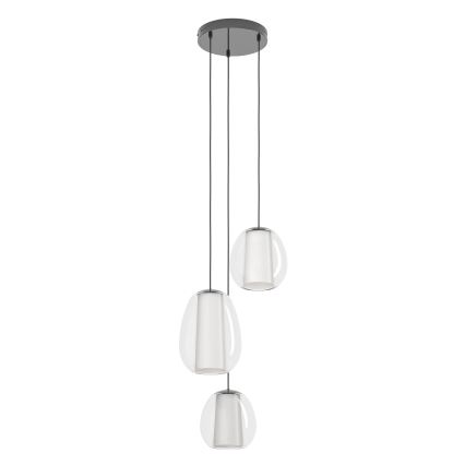 Eglo - LED stmievateľný luster na lanku LED/7W/230V + 2xLED/5,5W + 3xLED/1,6W 2200-6500K čierny chróm