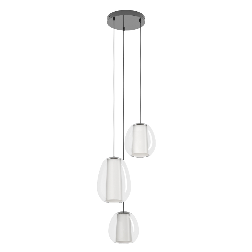 Eglo - LED stmievateľný luster na lanku LED/7W/230V + 2xLED/5,5W + 3xLED/1,6W 2200-6500K čierny chróm