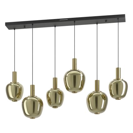 Eglo - LED stmievaný luster 3xLED/5W/230V + 3xLED/6,5W + 6xLED/1,6W zlatý