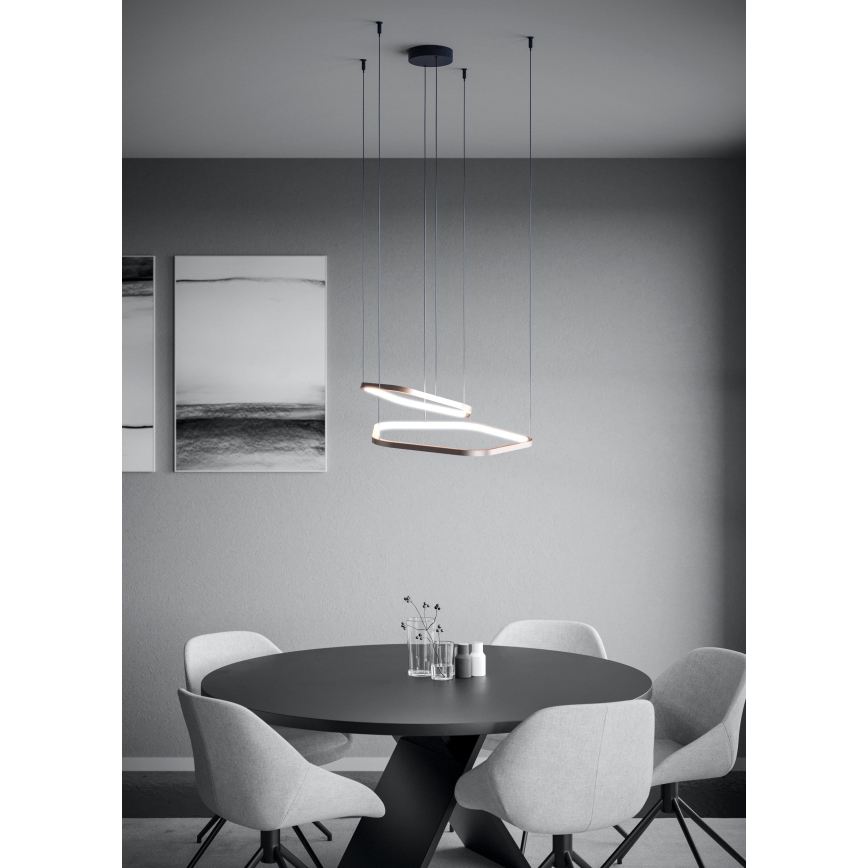 Eglo - LED stmievateľný luster na lane LED/30W/230V 2200-6500K mosadz + diaľkové ovládanie