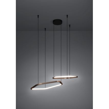 Eglo - stmievateľný LED luster na lanku LED/30W/230V zlatý + diaľkové ovládanie