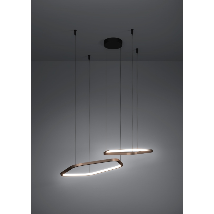 Eglo - stmievateľný LED luster na lanku LED/30W/230V zlatý + diaľkové ovládanie