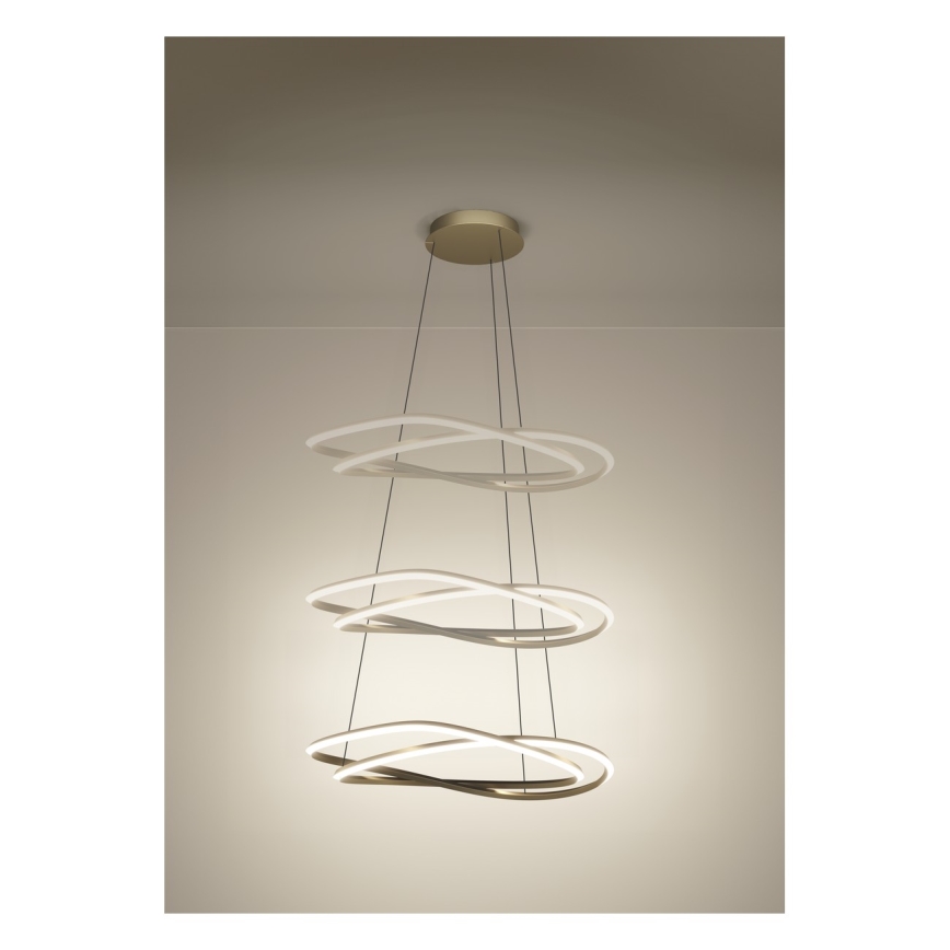 Eglo - LED Stmievateľný luster na lanku LED/60W/230V 2200-6500K zlatá + diaľkové ovládanie