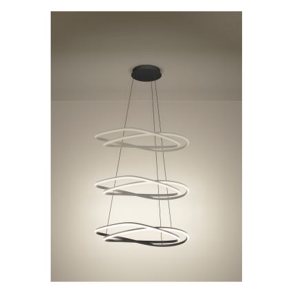 Eglo - LED stmievateľný luster na lane LED/60W/230V 2200-6500K sivá + diaľkové ovládanie