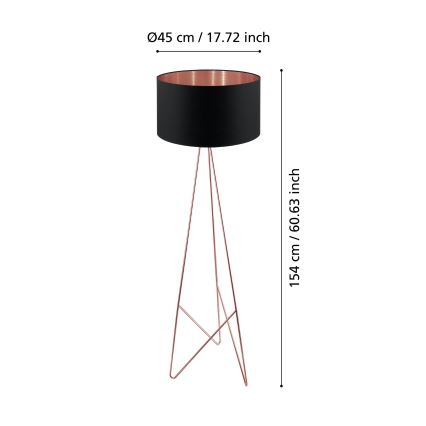 Eglo - Stojacia lampa 1xE27/60W/230V