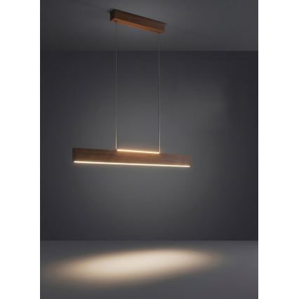 Eglo - LED stmievateľný luster na lankách LED/21W/230V + LED/8,4W orech