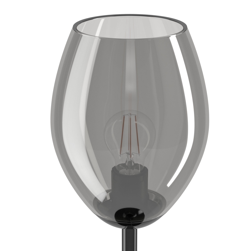 Eglo - Stolná lampa 1xE27/60W/230V čierna/dymová