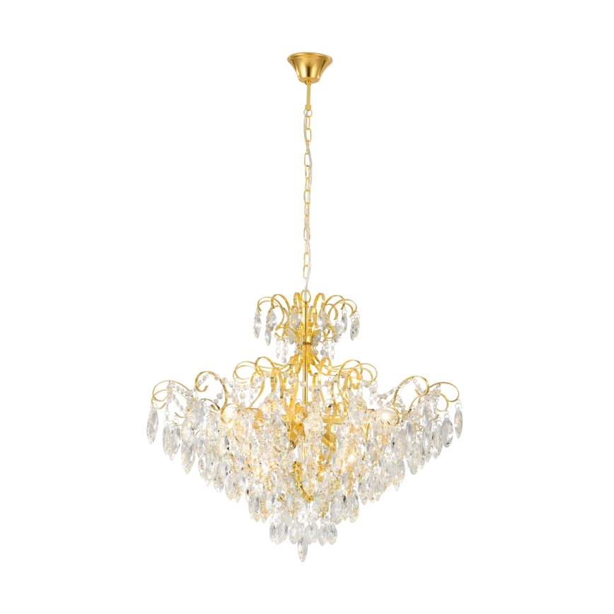 Eglo - Luster na reťazi 9xE14/25W/230V zlatá