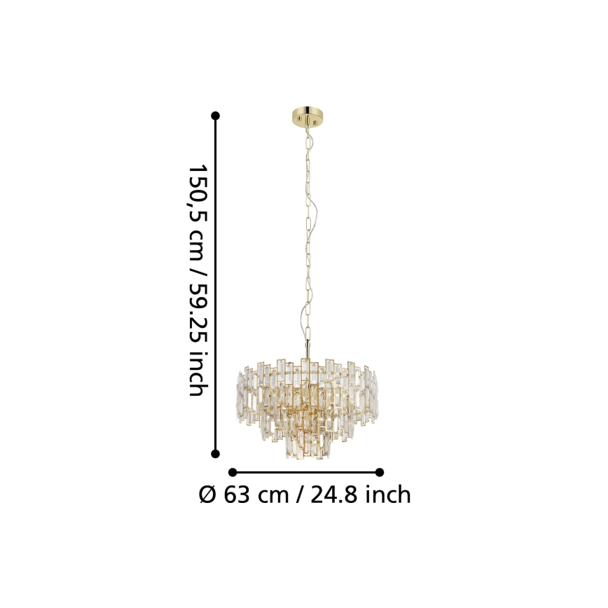 Eglo - Luster na reťazi 10xE14/25W/230V priemer 63 cm
