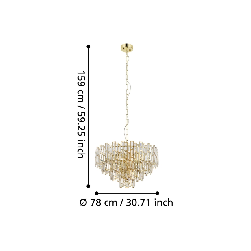 Eglo - Luster na reťazi 10xE14/25W/230V priemer 78 cm