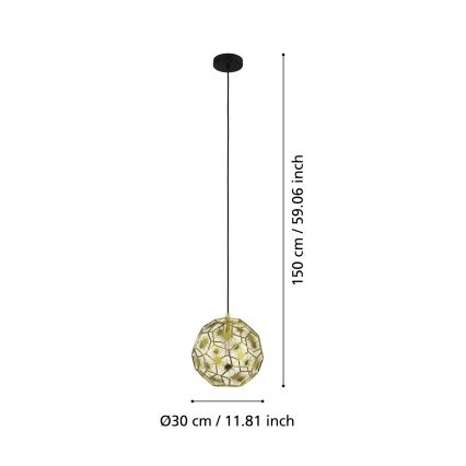 Eglo - Luster na lanku 1xE27/60W/230V priemer 30 cm