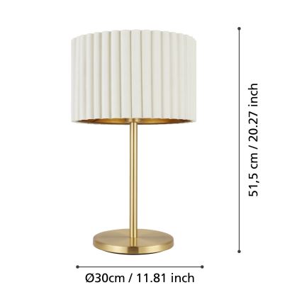 Eglo - Stolná lampa 1xE27/40W/230V biela
