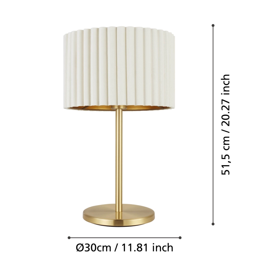 Eglo - Stolná lampa 1xE27/40W/230V biela