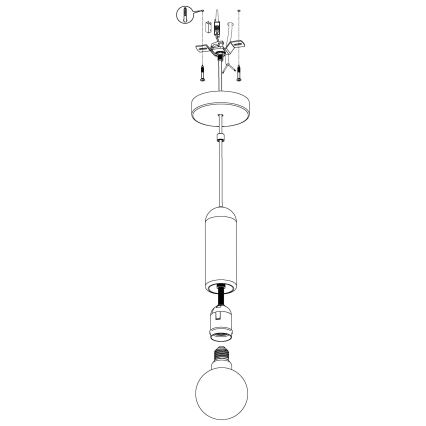 Eglo 39831 - Luster na lanku GIACONECCHIA 1xE27/40W/230V