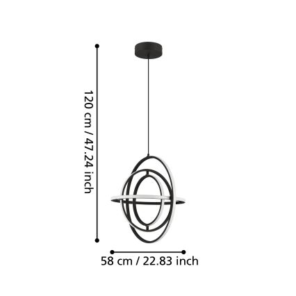 Eglo - LED Luster na lanku LED/44W/230V