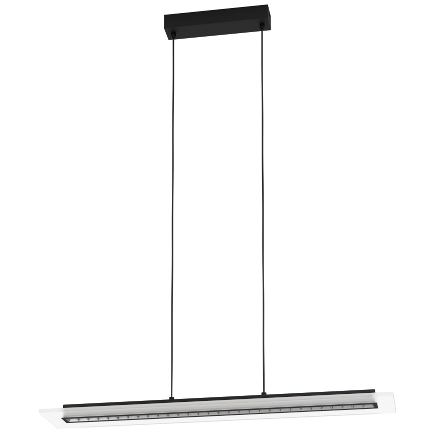 Eglo - LED Stmievateľný luster na lanku LED/57,5W/230V 3000K čierna + diaľkové ovládanie