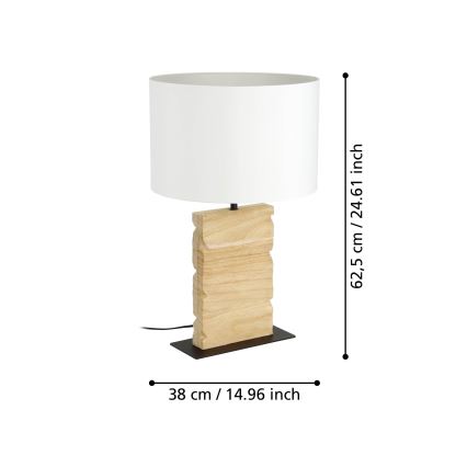 Eglo - Stolná lampa 1xE27/40W/230V 62,5 cm hnedá