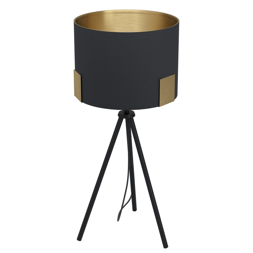 Eglo - Stolná lampa 1xE27/40W/230V čierna/zlatá
