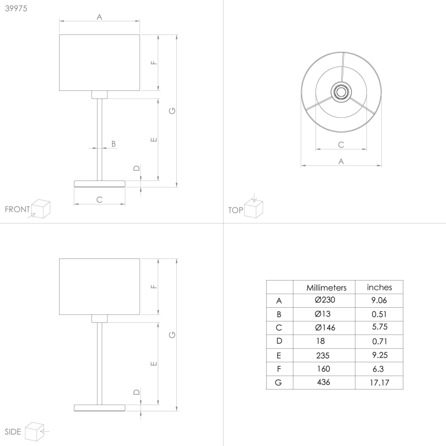 Eglo 39975 - Stolná lampa CASUARITA 1xE27/40W/230V modrá/zlatá