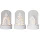 Eglo - SADA 3x LED Vianočná dekorácia 1xLED/0,06W/1xCR2032 biela