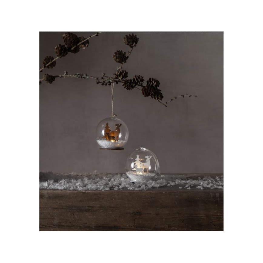 Eglo - LED Vianočná dekorácia 1xLED/0,06W/1xCR2032 hnedá