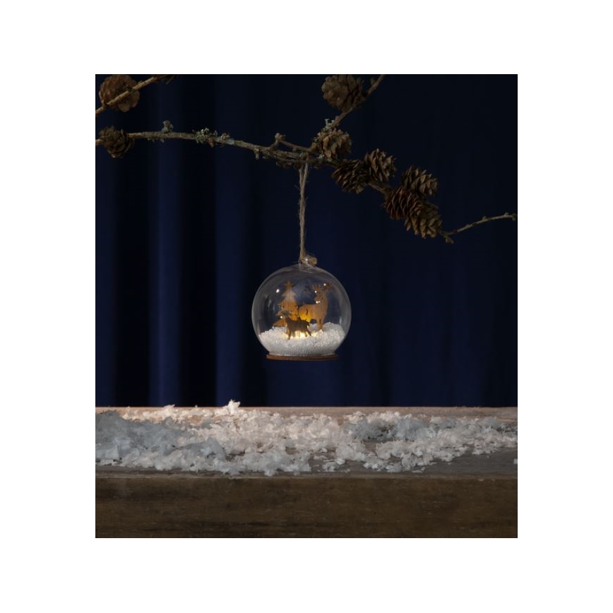 Eglo - LED Vianočná dekorácia 1xLED/0,06W/1xCR2032 hnedá