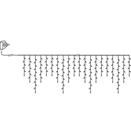 Eglo - LED vonkajší vianočný reťazec 240xLED 6,4m teplá biela IP44