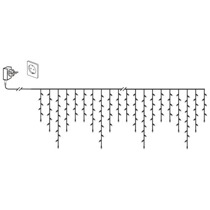 Eglo 410824 - LED Vonkajšia vianočná reťaz 480xLED/17x0,55m IP44 teplá biela
