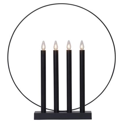 Eglo - Vianočný svietnik 4xE10/3W/230V čierna