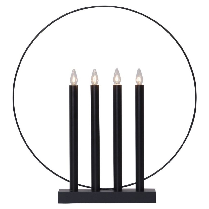 Eglo - Vianočný svietnik 4xE10/3W/230V čierna