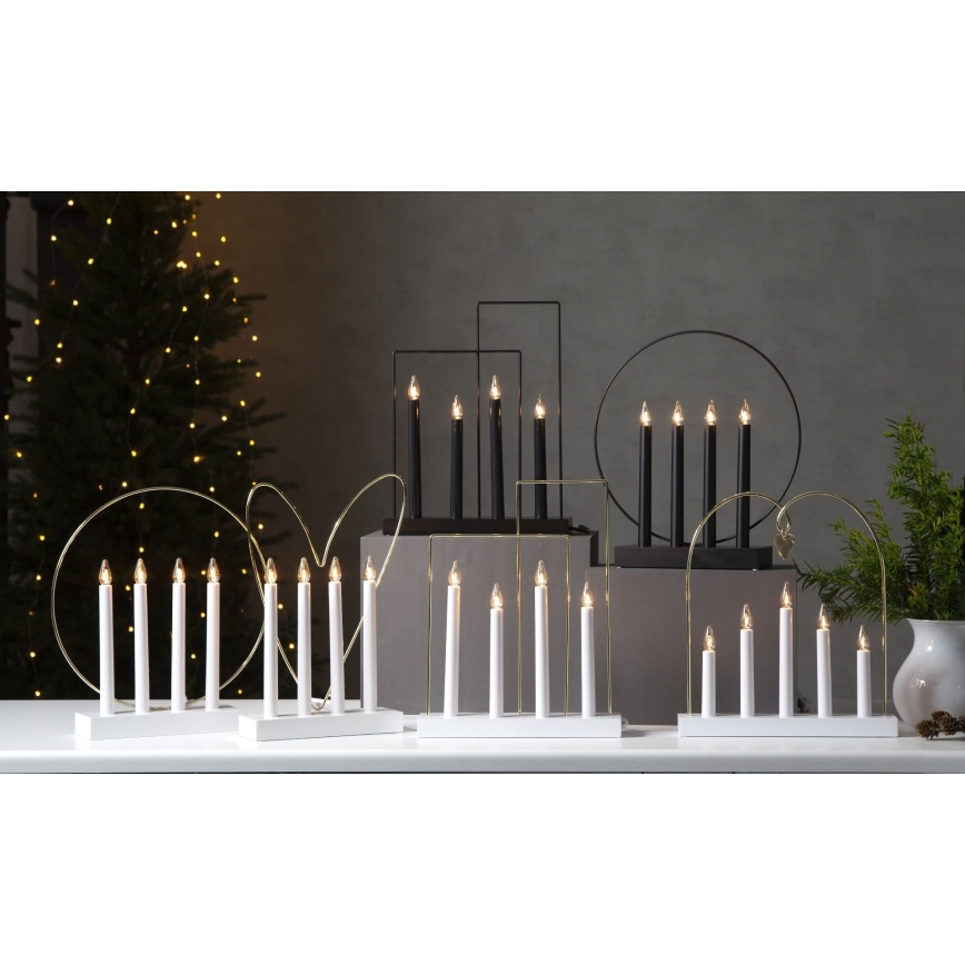 Eglo - Vianočný svietnik 4xE10/3W/230V čierna