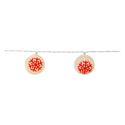 Eglo 411113 - LED Vianočná reťaz ORNAMENT 10xLED/3xAA 1,35m teplá biela