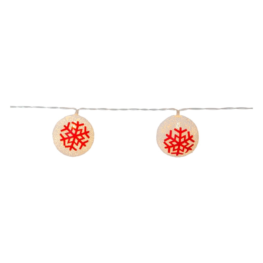 Eglo 411113 - LED Vianočná reťaz ORNAMENT 10xLED/3xAA 1,35m teplá biela