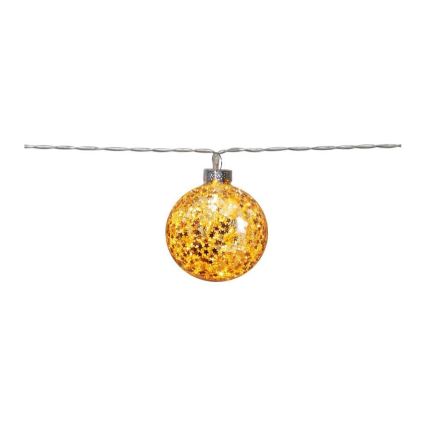 Eglo 411115 -  LED Dekoračná reťaz GLITTER 10xLED/2xAA 1,3m teplá biela